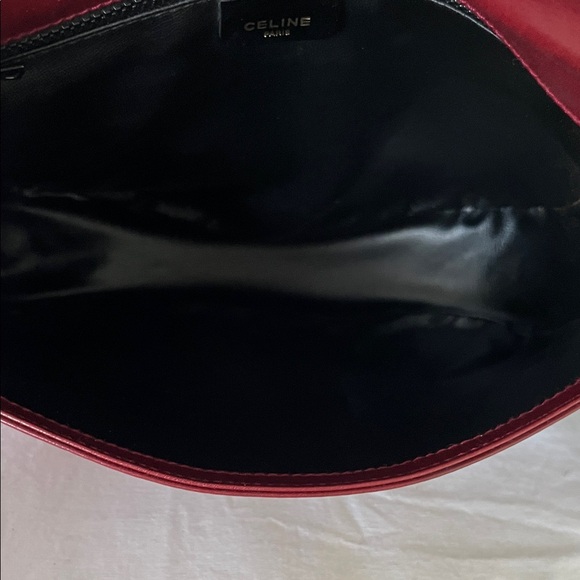 Celine Crossbody Flap Bag in Bordeaux Leather - Picture 9 of 12